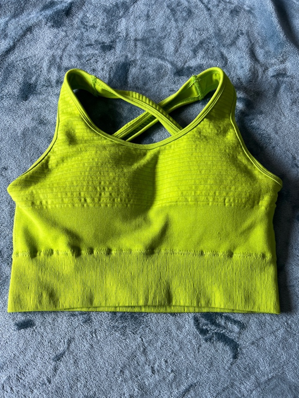 Alphalete trinity Neon Lime Seamless Sports Bra